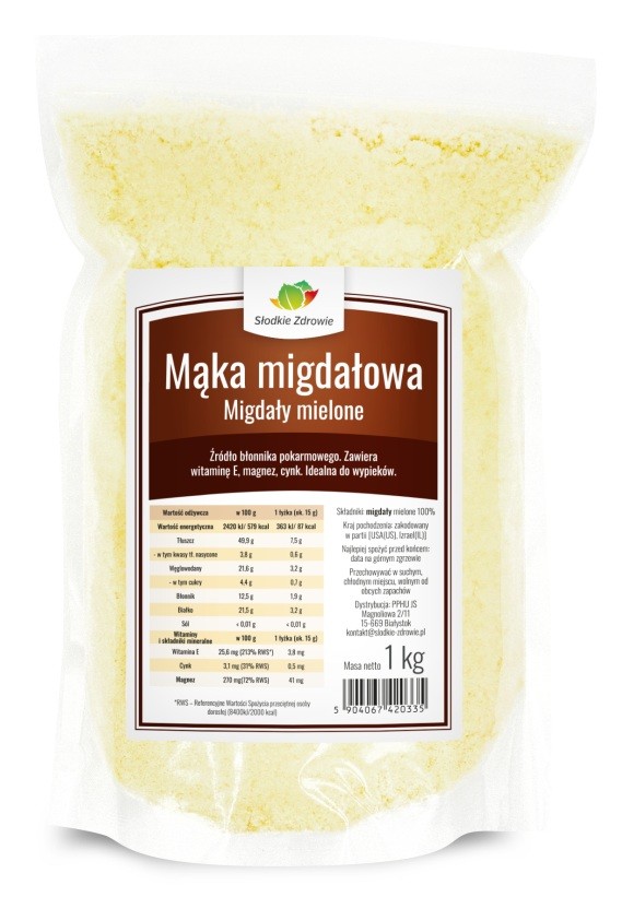 Mąka migdałowa - migdały blanszowane mielone - 1kg